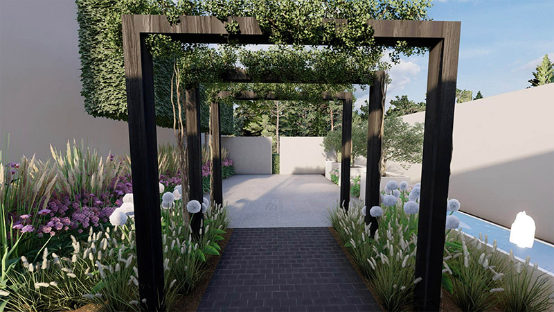 Tuinontwerp in 3D tot 100 M2