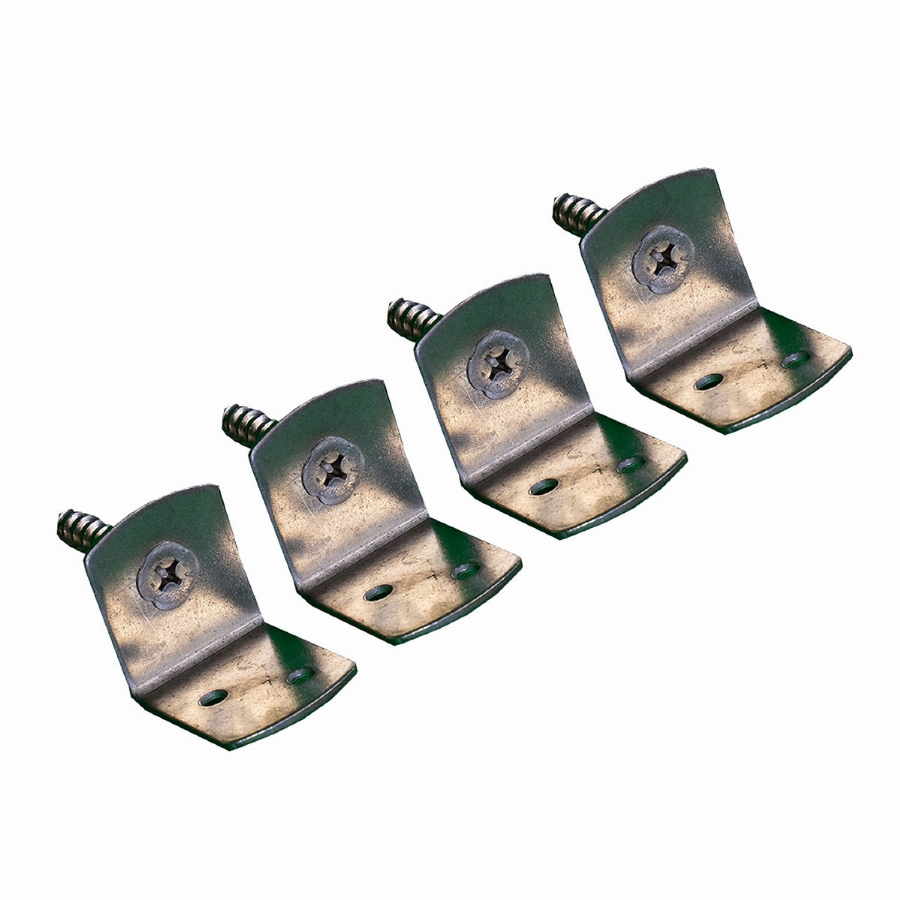 Gardenlux L-beslag t.bv. houten paal set van 4 st incl. schroeven, RVS