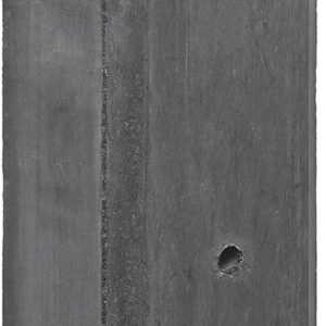 Betonpaal antraciet ongecoat glad met diamantkop 10x10x280cm, eindpaal