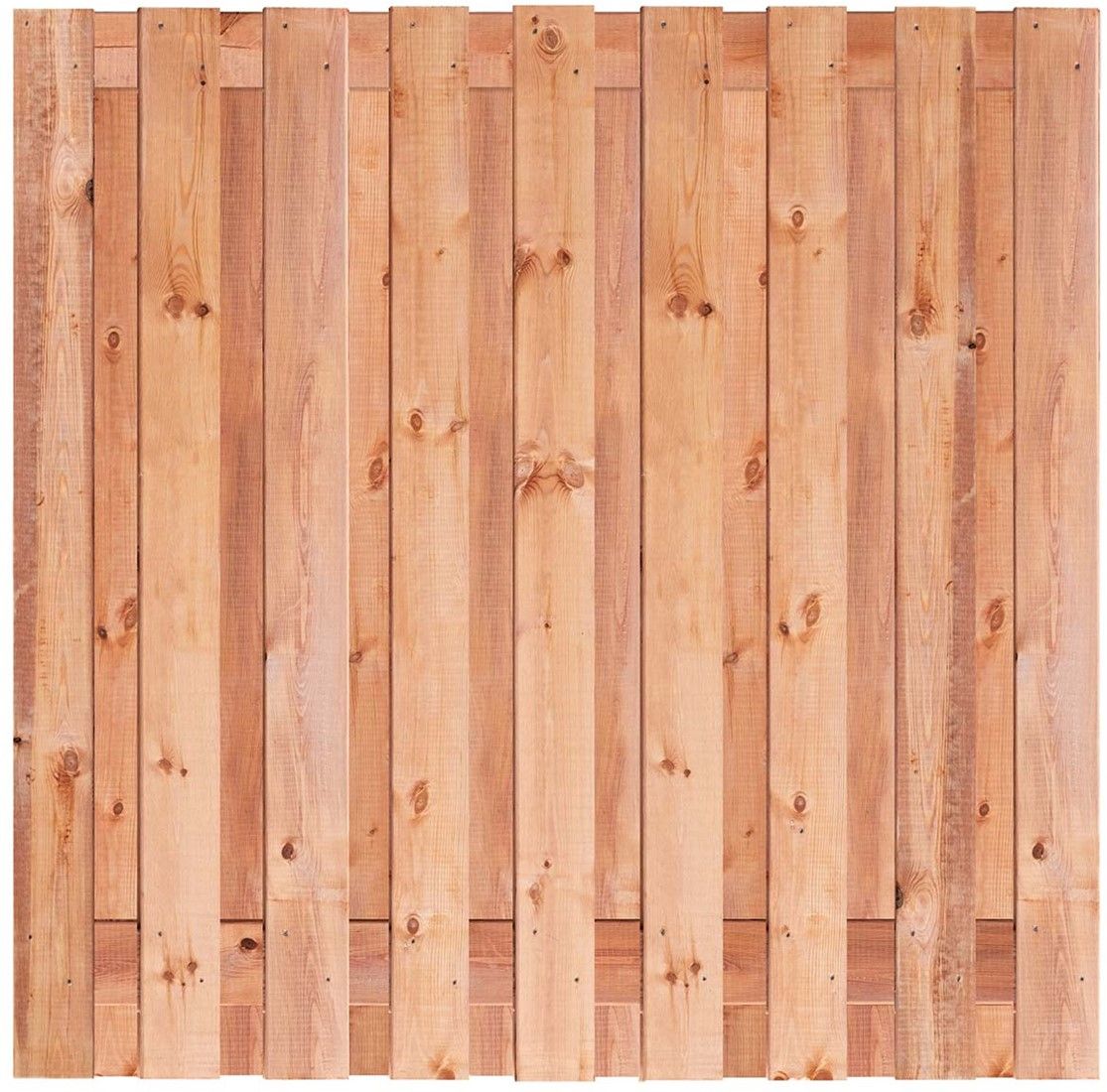 Douglas scherm 19 planks-16mm geschaafd-onbehandeld-RVS geschroefd 180x180cm Alder