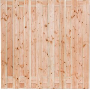Douglas scherm 17 planks-16mm geschaafd-onbehandeld-RVS geschroefd 180x180cm Felt