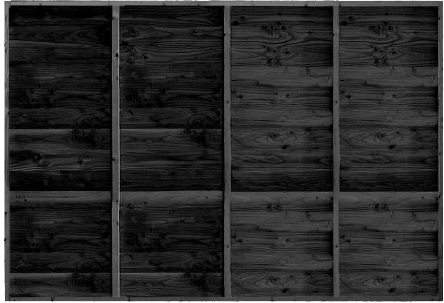 Wand C enkelzijdig rabat zwart 224x278,5cm zwart geïmpregneerd