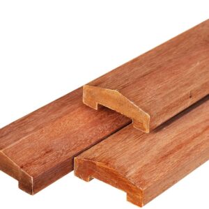 Hardhouten geschaafde afdekkap met sponning 7x3,5x180cm