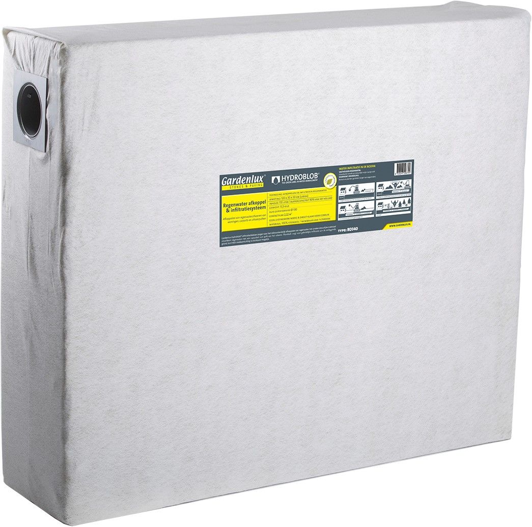 Hydroblob met buis Ø 100mm bd340 120x30x100cm