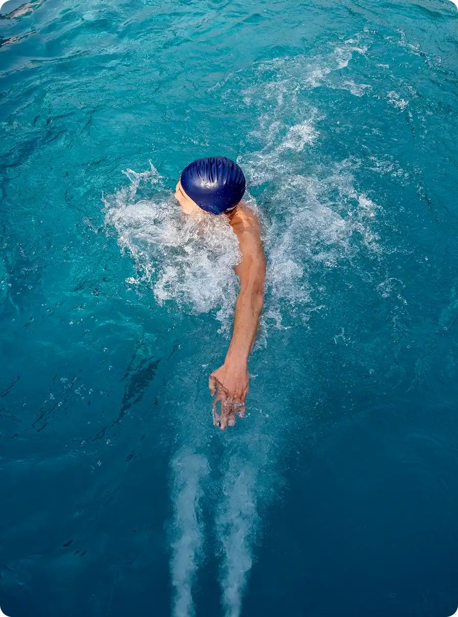 Swimming video here